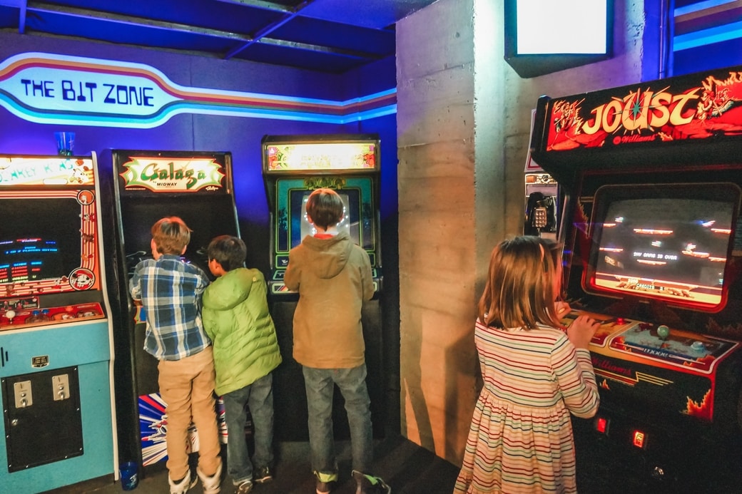 Children Playing Arcade Games